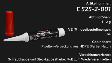 E 525 - Schwarzer Sekundenkleber