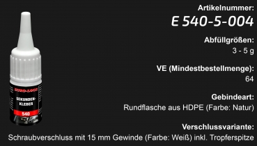 Preview: E 540 - Sekundenkleber