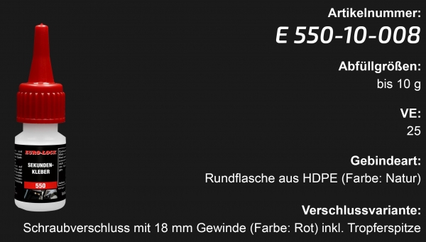 E 550 - Sekundenkleber
