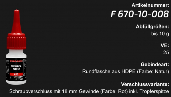 F 670 - Sekundenkleber
